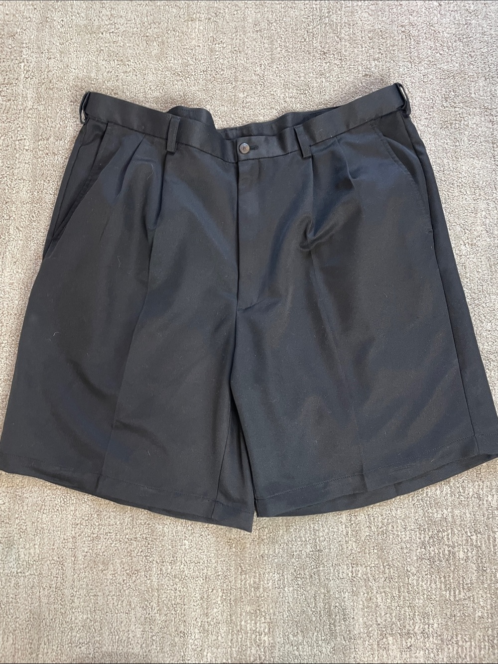 Haggar Black Flat-Front Men's Shorts